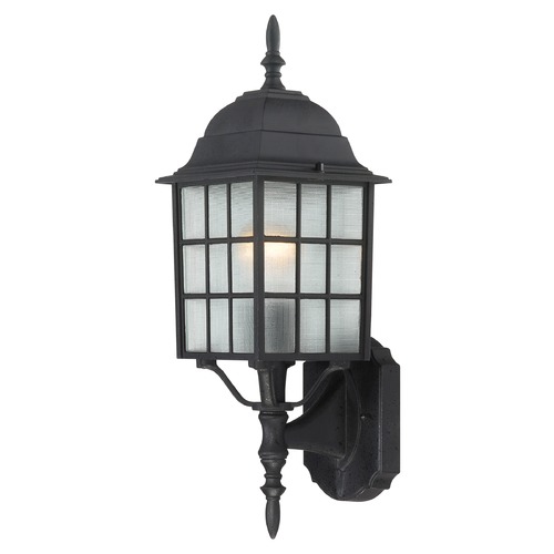 Adams Textured Black Outdoor Wall Light by Nuvo Lighting