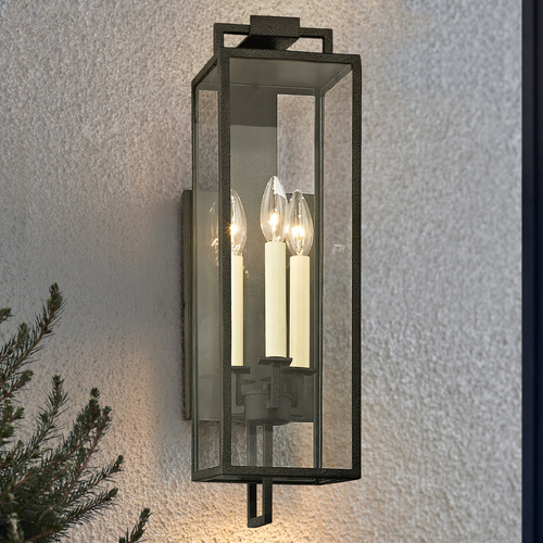 Beckham 21.50-Inch Forged Iron Outdoor Wall by Troy Lighting