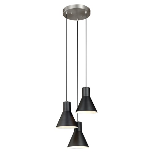 Generation Lighting Towner Brushed Nickel  &  Black Multi-Light Pendant by Generation Lighting 5141303-962