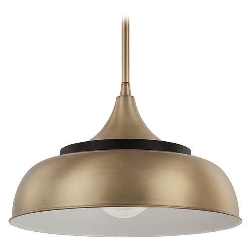 Capital Lighting Max 14-Inch Pendant in Brass & Onyx by Capital Lighting 325713BX