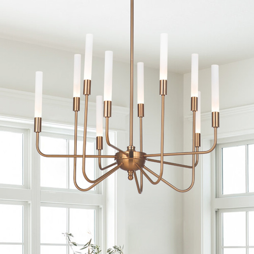 Valdi 26.50-Inch LED Chandelier in Satin Brass by Craftmade Lighting