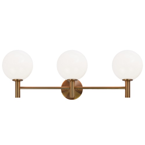 Cosmo Aged Gold Bathroom Light by Matteo Lighting