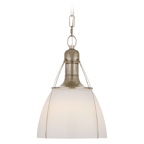 Visual Comfort Signature Collection Chapman & Myers Prestwick 14-Inch Pendant in Nickel by Visual Comfort Signature CHC5475ANWG