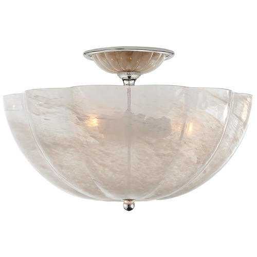 Aerin Rosehill Semi-Flush in Polished Nickel by Visual Comfort Signature