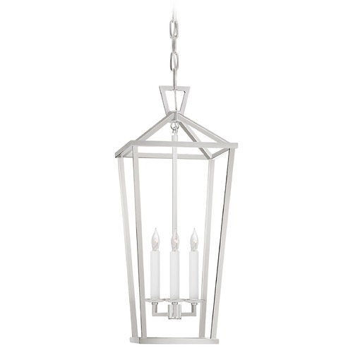Visual Comfort Signature Collection Chapman & Myers Large Tall Lantern in Nickel by Visual Comfort Signature CHC2194PN