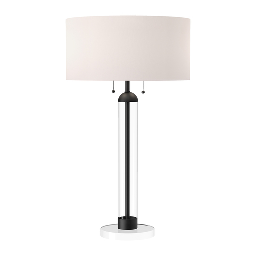Alora Lighting Sasha Matte Black Table Lamp with Drum Shade