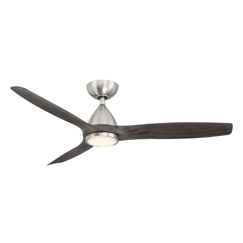 Modern Forms by WAC Lighting Modern Forms Skylark Brushed Nickel & Ebony LED Ceiling Fan with Light FR-W2202-54L-BN/EB