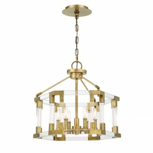 Prima Vista Convertible Pendant in Aged Antique Brass by Metropolitan