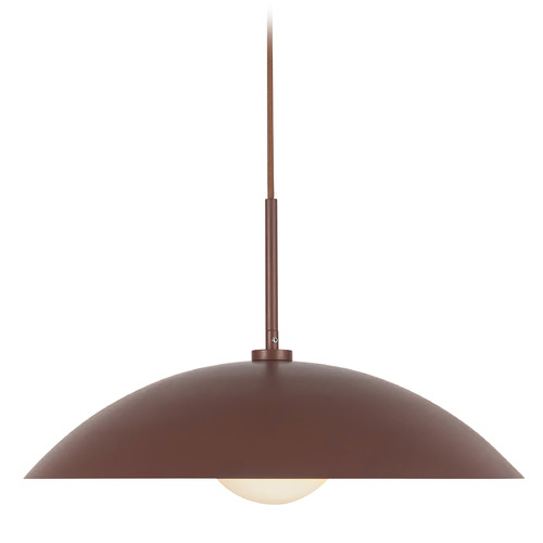 Kuzco Lighting Regent Burgundy Pendant Light with Globe Shade