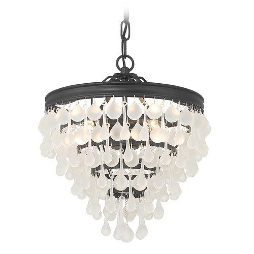 Crystorama Lighting Calypso Matte Black Pendant Light