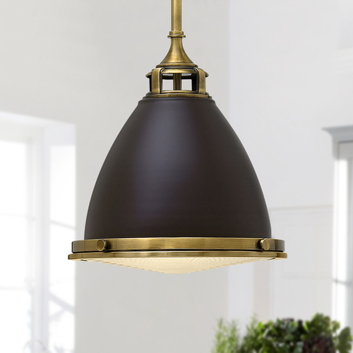 Amelia 12.75-Inch Pendant in Buckeye Bronze by Hinkley Lighting