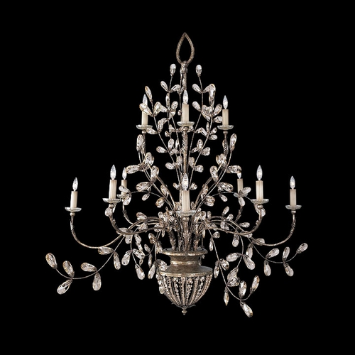Fine Art Lamps a Midsummer Nights Dream Cool Moonlit Patina Crystal Chandelier