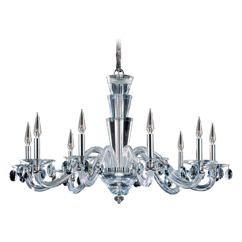 Art Deco Crystal Chandelier Chrome Fanshawe by Allegri Crystal