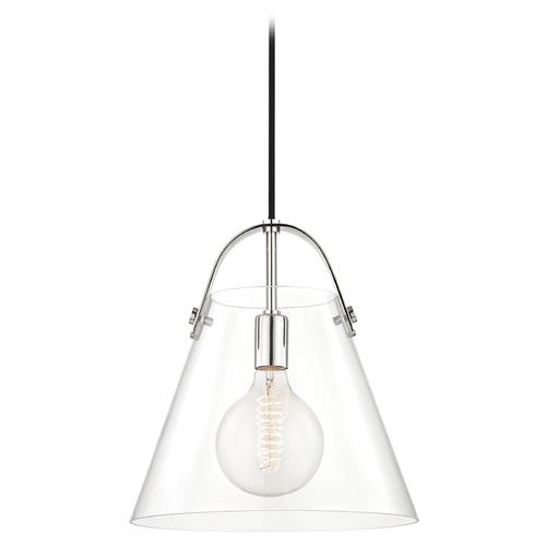Karin Pendant in Polished Nickel by Mitzi by Hudson Valley