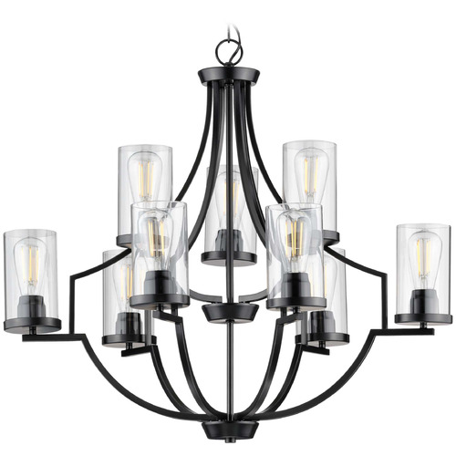 Progress Lighting Lassiter Matte Black Chandelier