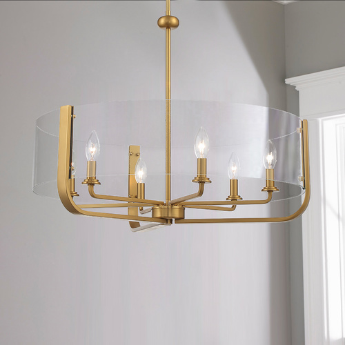 Campisi Brass Chandelier by Eurofase Lighting