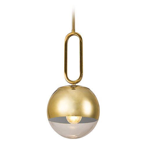 Prospect 10-Inch Pendant in Gold & Clear by Eurofase Lighting