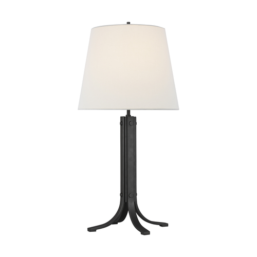 Visual Comfort Studio Collection Thomas O'Brien Logan Aged Iron LED Table Lamp by Visual Comfort Studio TT1051AI1
