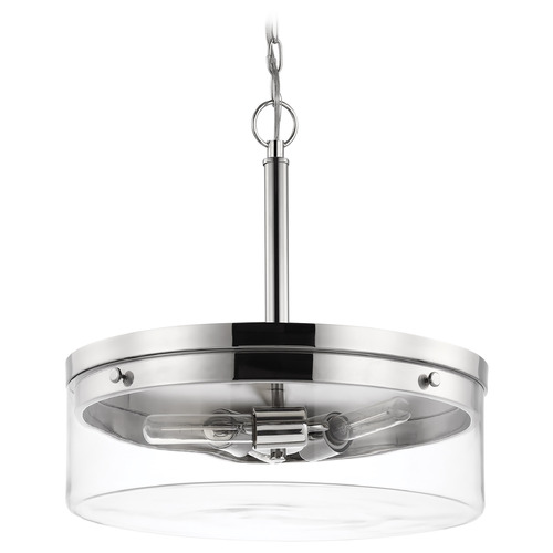 Intersection 3-Light Pendant in Polished Nickel by Nuvo Lighting