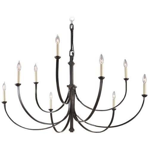 Visual Comfort Suzanne Kasler Reims Large Chandelier in Aged Iron by Visual Comfort SK5022AI
