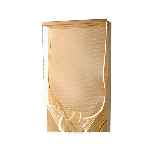 ET2 Lighting Rinkle 16.50-Inch LED Wall Sconce in French Gold by ET2 Lighting E24871-133FG