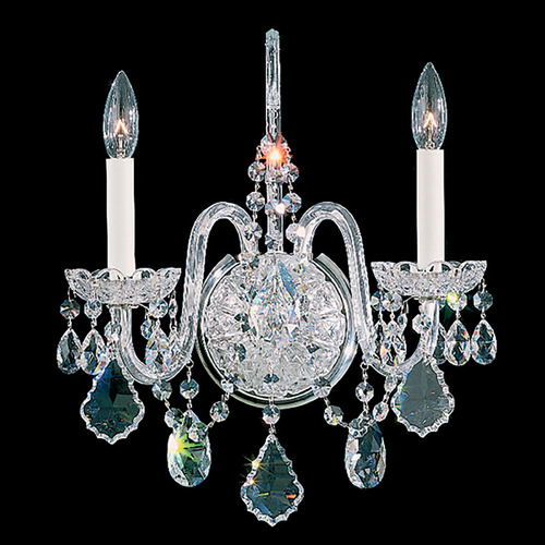 Schonbek Worldwide Lighting Olde World Polished Silver Sconce