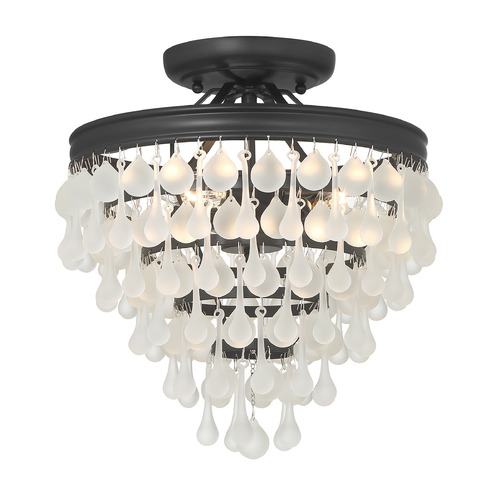 Crystorama Lighting Crystorama Lighting Calypso Matte Black Semi-Flushmount Light 130-MK-FR_CEILING