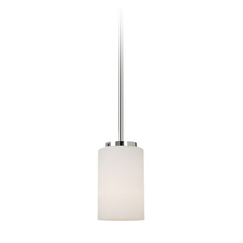 Generation Lighting Modern Mini-Pendant Light with White Glass 61160-05