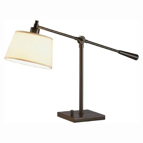Robert Abbey Lighting Real Simple Dark Bronze Powder Table Lamp with Drum Shade