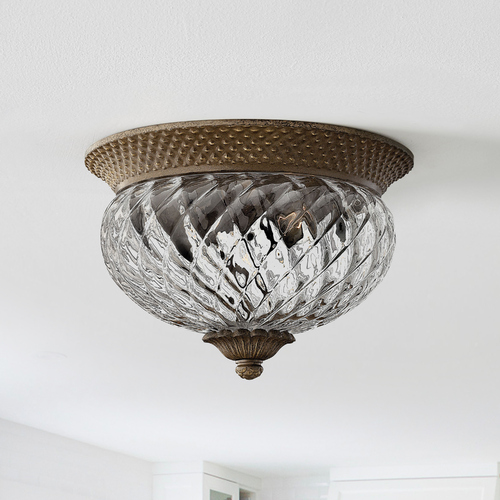 Plantation 12-Inch Flush Mount in Pearl Bronze by Hinkley Lighting