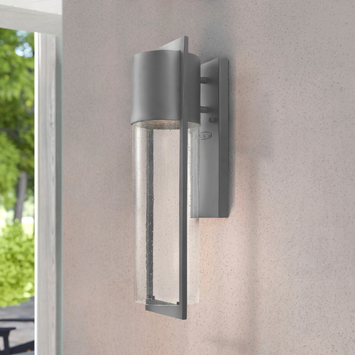 Seeded Glass Outdoor Wall Light Grey by Hinkley Lighting