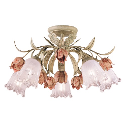 Crystorama Lighting Southport Sage/rose Semi-Flushmount Light