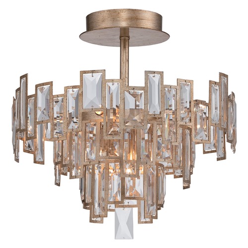 Bel Mondo Luxor Gold Semi-Flush Mount by Metropolitan Lighting