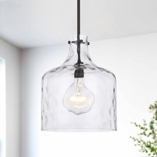 Crawford 11.75-Inch Water Glass Pendant in Bronze by HomePlace by Capital Lighting