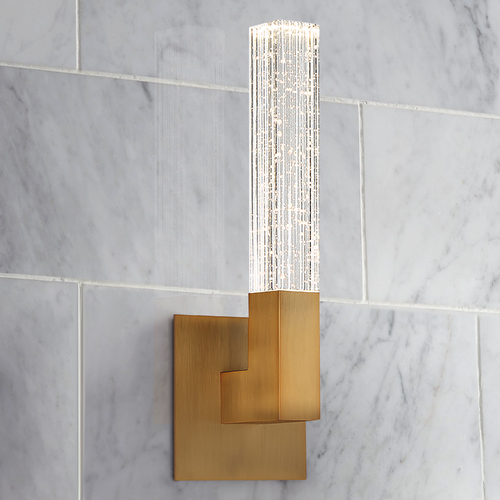 Modern Forms by WAC Lighting Cinema Aged Brass LED Sconce by Modern Forms WS-30815-AB