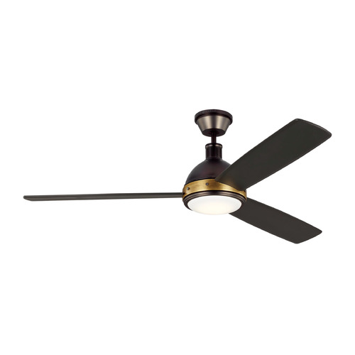 Visual Comfort Fan Collection Hicks 60-Inch LED Fan in Deep Bronze by Visual Comfort & Co Fans 3HCKR60BNZHABD