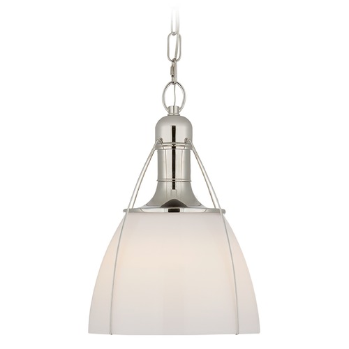 Visual Comfort Signature Collection Chapman & Myers Prestwick 14-Inch Pendant in Nickel by Visual Comfort Signature CHC5475PNWG