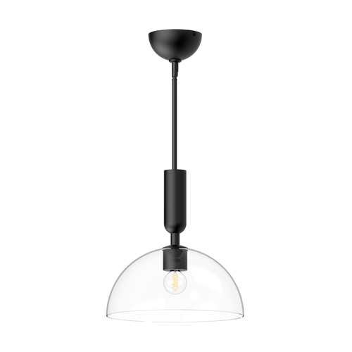 Alora Lighting Jude Matte Black Pendant Light with Bowl / Dome Shade