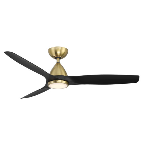 Modern Forms by WAC Lighting Modern Forms Skylark Soft Brass & Matte Black LED Ceiling Fan with Light FR-W2202-54L-SB/MB