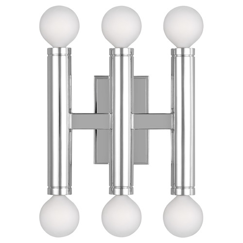 Visual Comfort Studio Collection Thomas O'brien Beckham Modern Polished Nickel Sconce