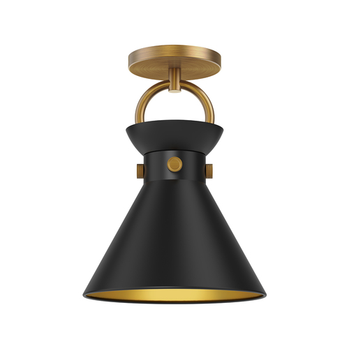 Alora Lighting Alora Lighting Emerson Aged Gold & Matte Black Semi-Flushmount Light SF412009AGMB