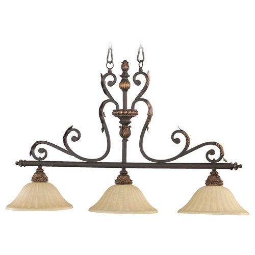 Rio Salado Toasted Sienna with Mystic Silver Linear LIght by Quorum Lighting