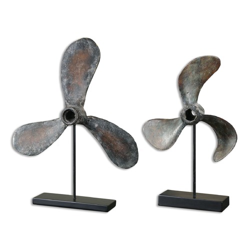 Uttermost Lighting Uttermost Propellers Rust Sculptures, Set of 2 19947