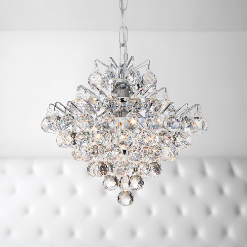 Quoizel Lighting Bordeaux with Clear Crystal Polished Chrome Mini Pendant by Quoizel Lighting BRX1512C