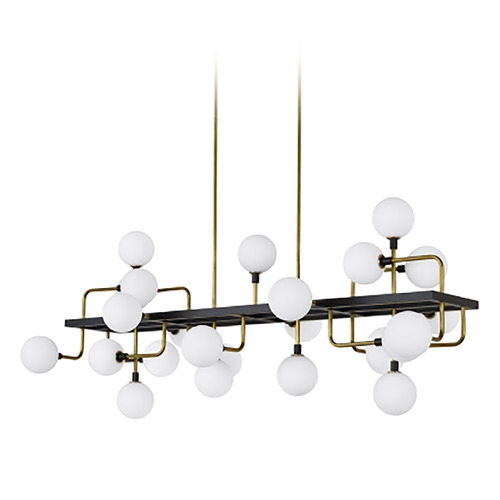 Visual Comfort Modern Collection Sean Lavin Viaggio LED Chandelier in Brass & Black by Visual Comfort Modern 700LSVGOOR-LED930