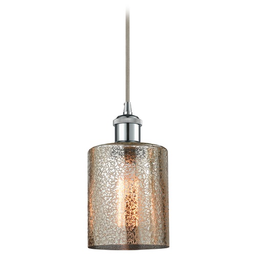 Innovations Lighting Innovations Lighting Cobbleskill Polished Chrome Mini-Pendant Light with Cylindrical Shade 516-1P-PC-G116