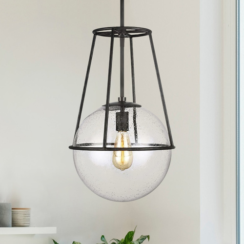 ED Ellen-DeGeneres 12.50-Inch Atlas Aged Iron Pendant by Visual Comfort Studio