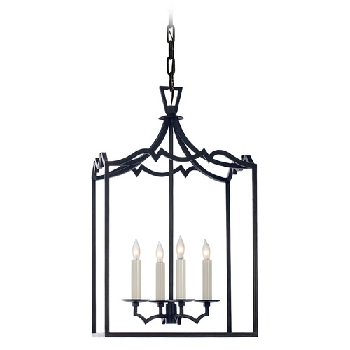 Visual Comfort Signature Collection E.F. Chapman Darlana Fancy Lantern in Aged Iron by Visual Comfort Signature CHC2180AI