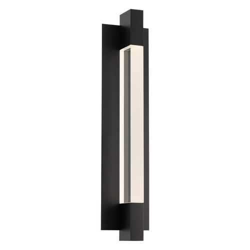 Modern Forms by WAC Lighting Modern Forms Heliograph Black LED Outdoor Wall Light WS-W30424-30-BK