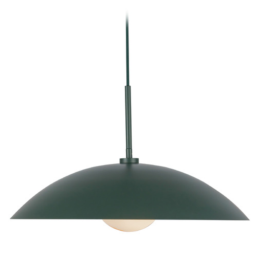Kuzco Lighting Regent Pine Green Pendant Light with Globe Shade